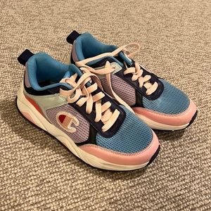 Champion rainbow sneakers- barely worn. Size 8